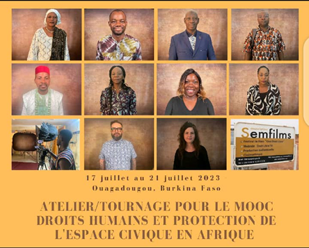 Projet MOOC Droits humains et protection de l’espace civique en Afrique